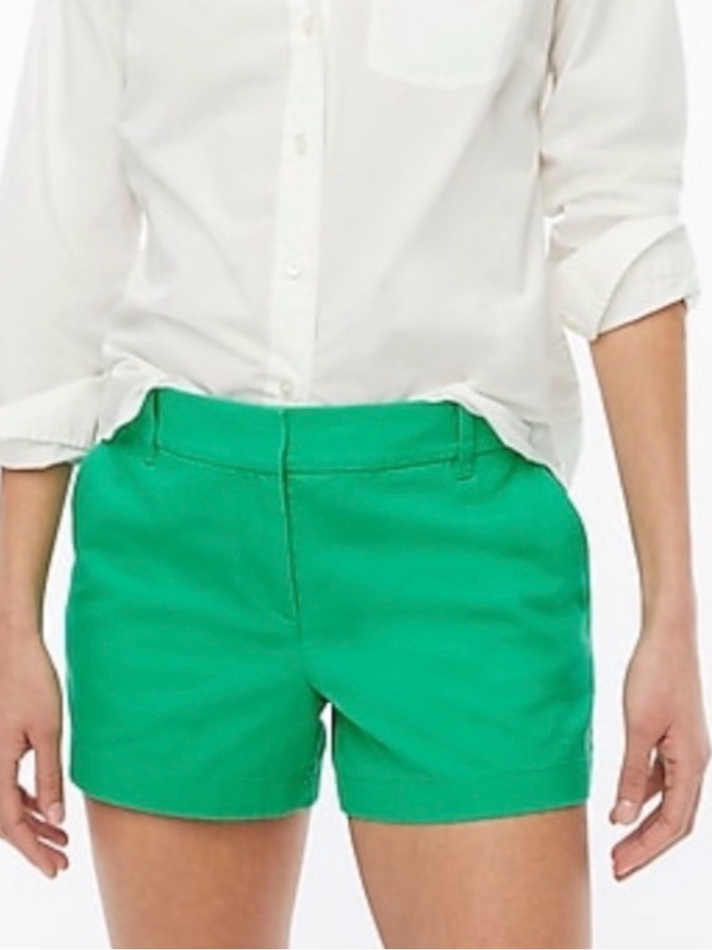 J. Crew Kelly Green 3 in Chino Shorts, size 8, great condition!!